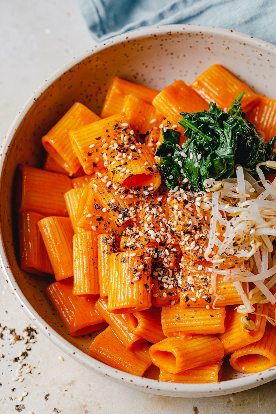 Zutaten für Bibimbap-Pasta
