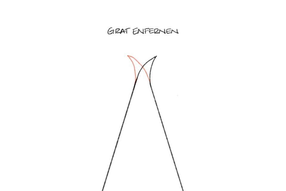 Der Grat beim Messer schleifen