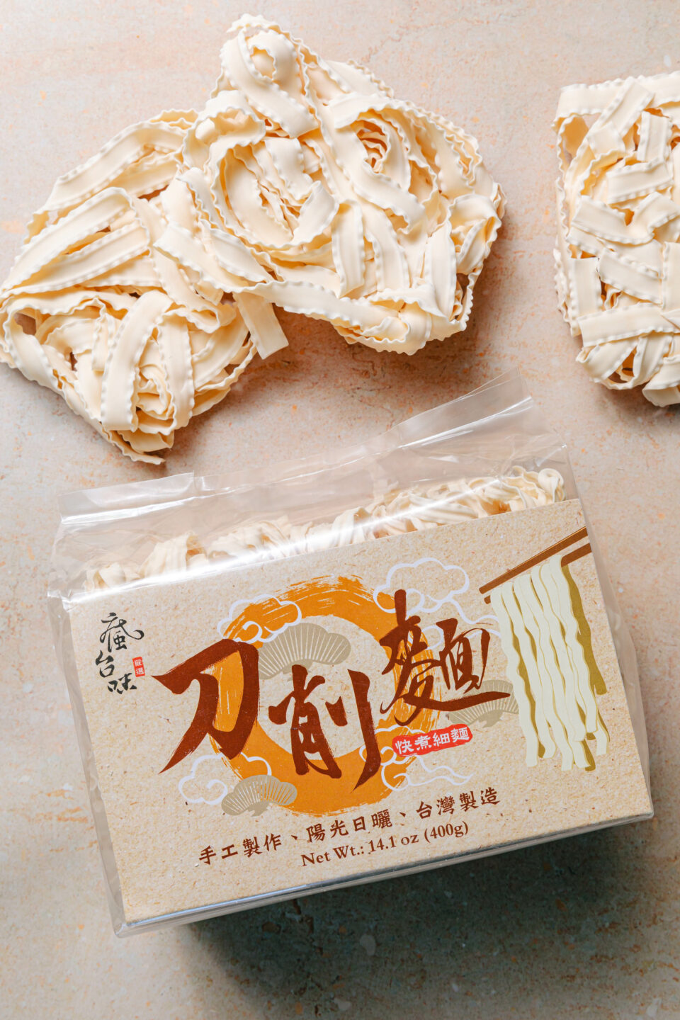 Chinesische „knife cut“ Nudeln