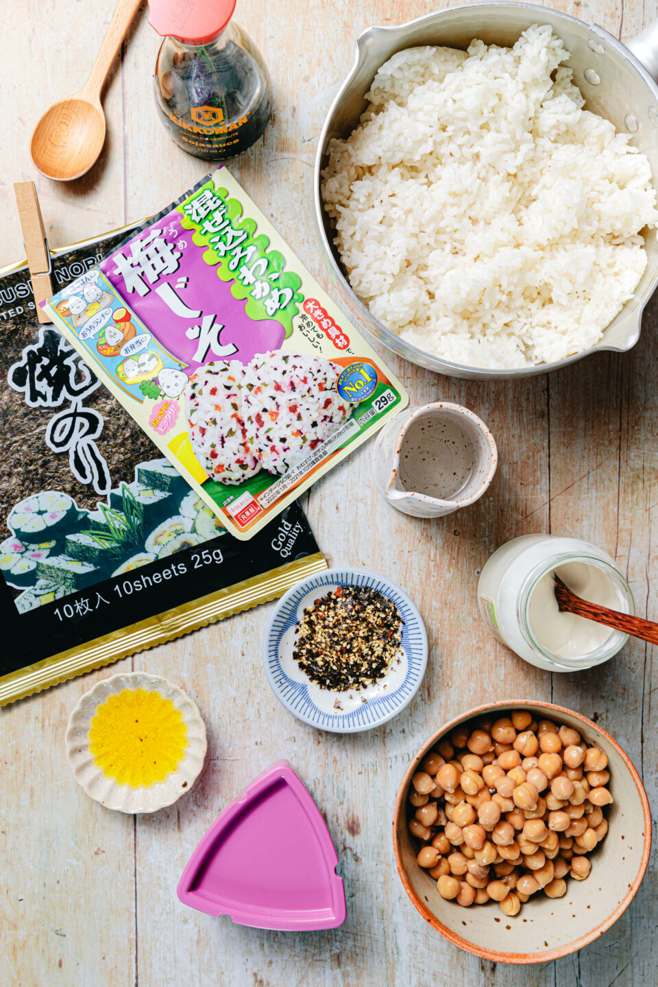 Zutaten für vegane Onigiri