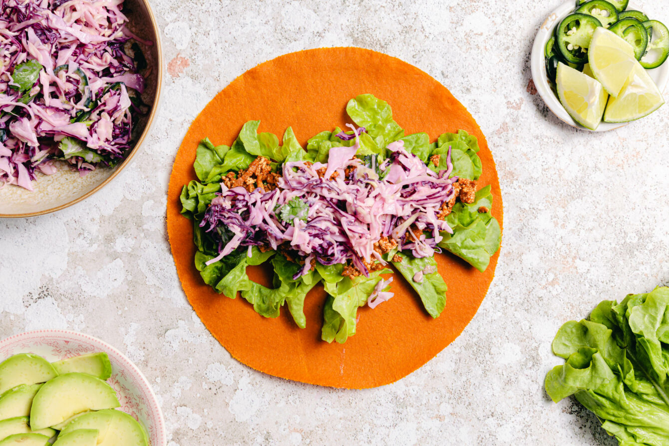 Barbecue-Tofu-Wraps zubereiten