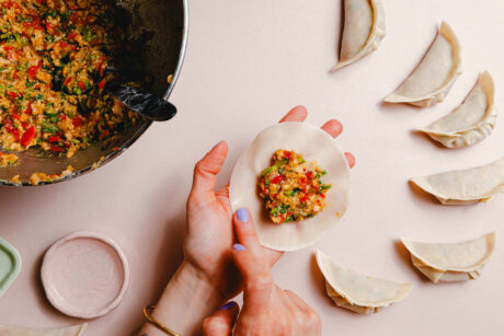 Faltanleitung für Dumplings