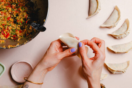 Faltanleitung für Dumplings