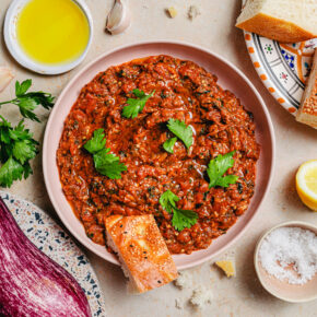 Zaalouk – marokkanischer Auberginen-Tomaten-Dip