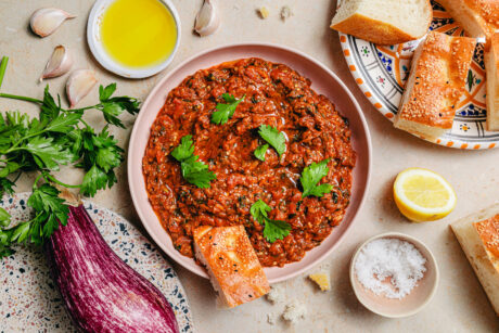 Zaalouk – marokkanischer Auberginen-Tomaten-Dip