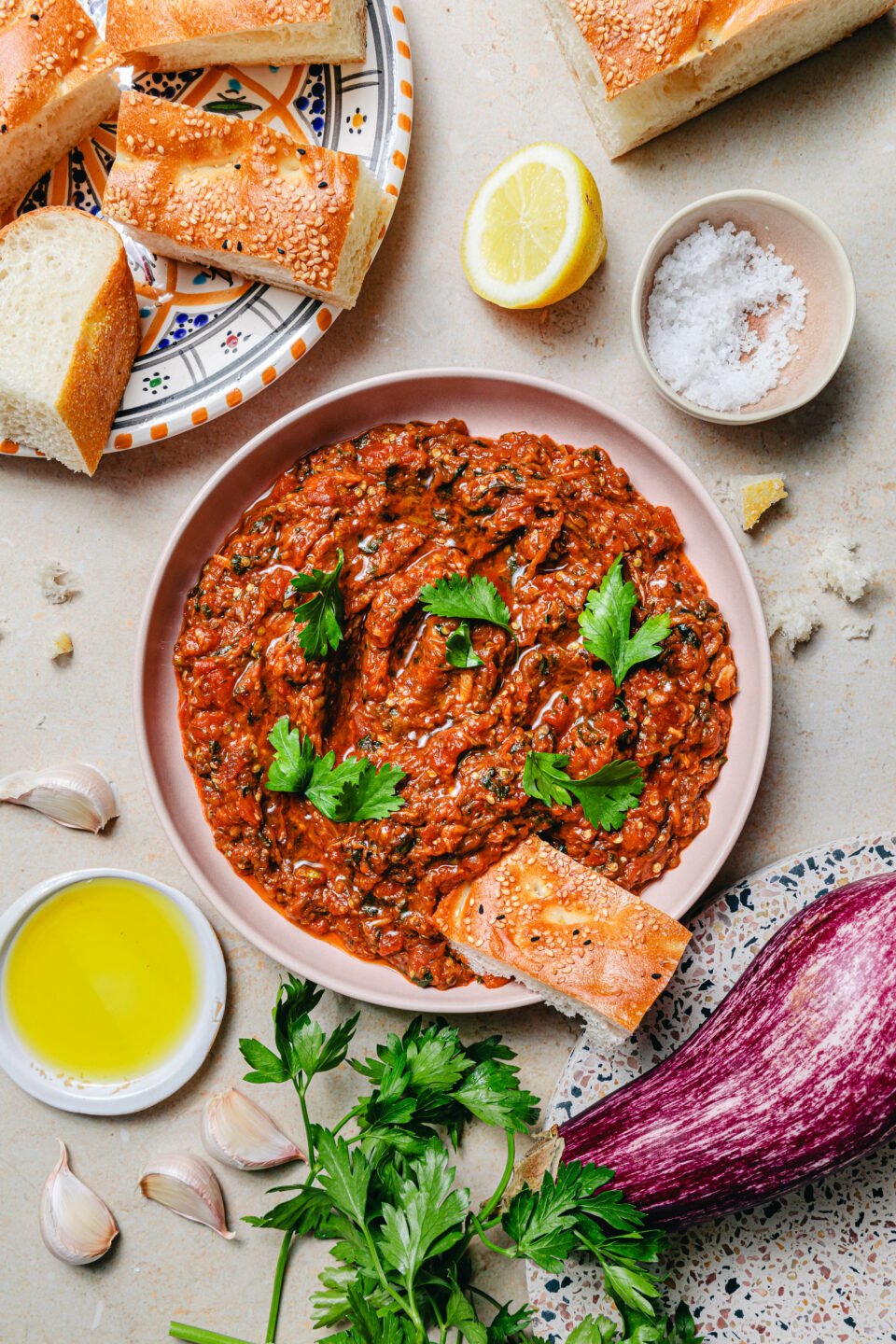 Zaalouk – marokkanischer Auberginen-Tomaten-Dip