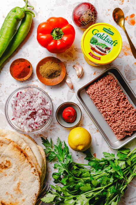 Zutaten für vegane Arayes 