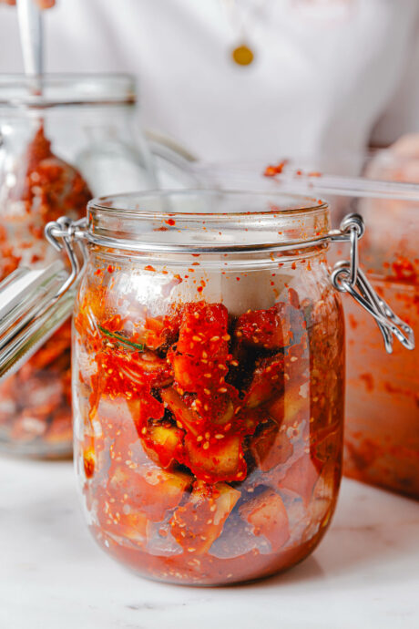 Veganes Kimchi aus Wassermelonen