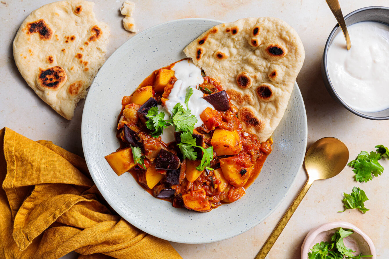 Auberginen-Kartoffel-Curry – Aloo Baingan