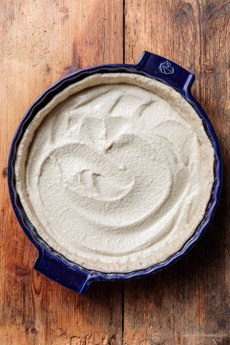 Vegane Quiche vor dem Füllen