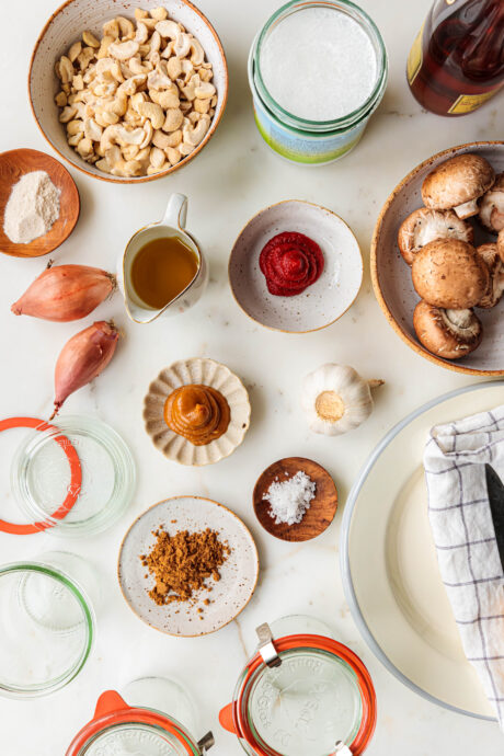 Zutaten für vegane Foie Gras