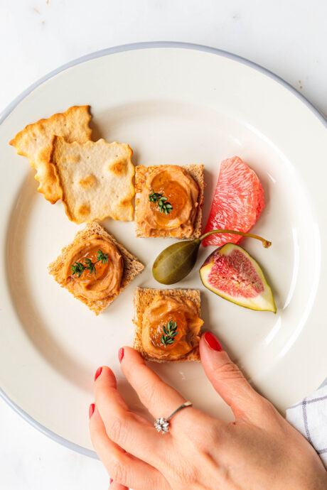 Vegane Canapés mit Foie Gras