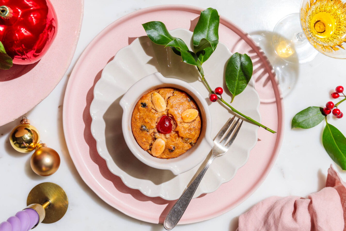 Vegane Mini-Früchtebrot-Napfkuchen mit Rum