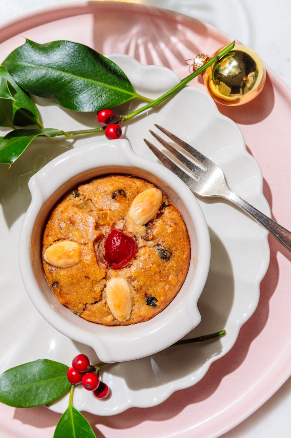 Vegane Mini-Früchtebrot-Napfkuchen mit Rum